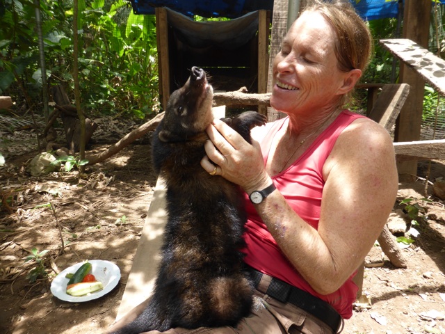 Avec Angel, une coati ou Tejone