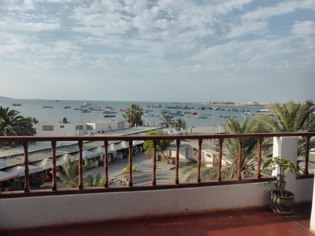 Vue de la terrasse de mon auberge